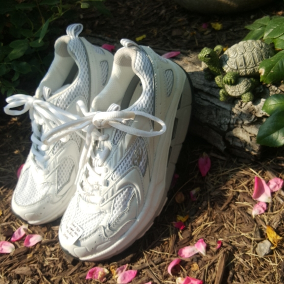 DR. SCHOLL'S ♡ White Leather|Mesh Air-Pillo Personal Trainers Rocker Sneakers 6 - Picture 6 of 13